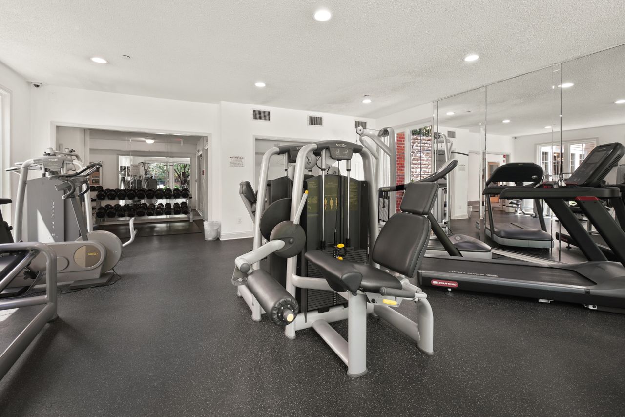our-mission Spacious gym interior featuring various fitness equipment and natural lighting.
